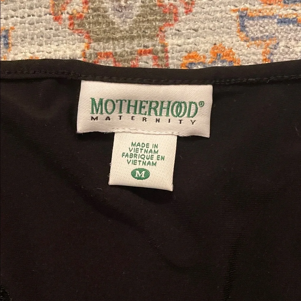 Motherhood Maternity Black Top with Lace Detail - Picture 2 of 3